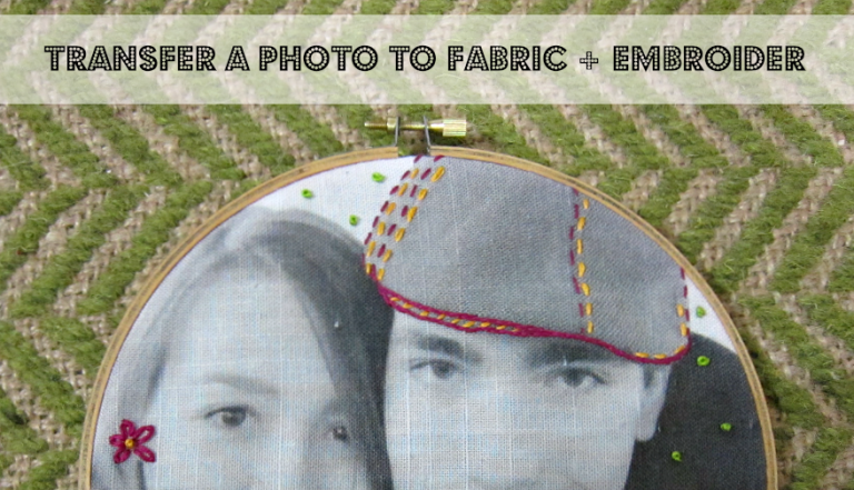 Transfer A Photo To Fabric [Embroidered Family Photos Hoop]